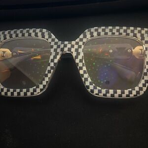 Checkered Square Sunglasses